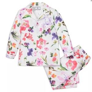 New Petite Plume‎ Girls 4 Gardens of Giverny Pajama Set White Floral SPJMCF104
